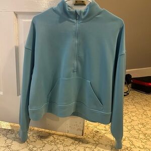 All in Motion Light Blue Half-Zip Thin Sweater